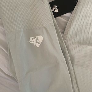 Washed Light Grey High Waisted Leggings & Crop Top